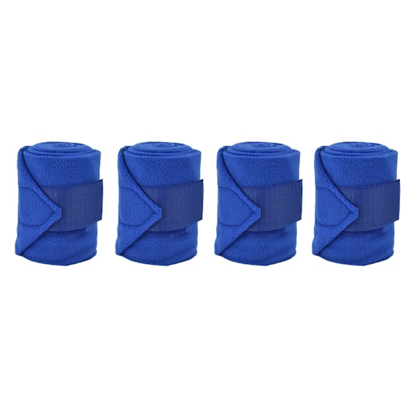 4 st Hästbenskydd med Kardborreband Mjuk Polyester Set Kit för Hund Ko Katt Blå