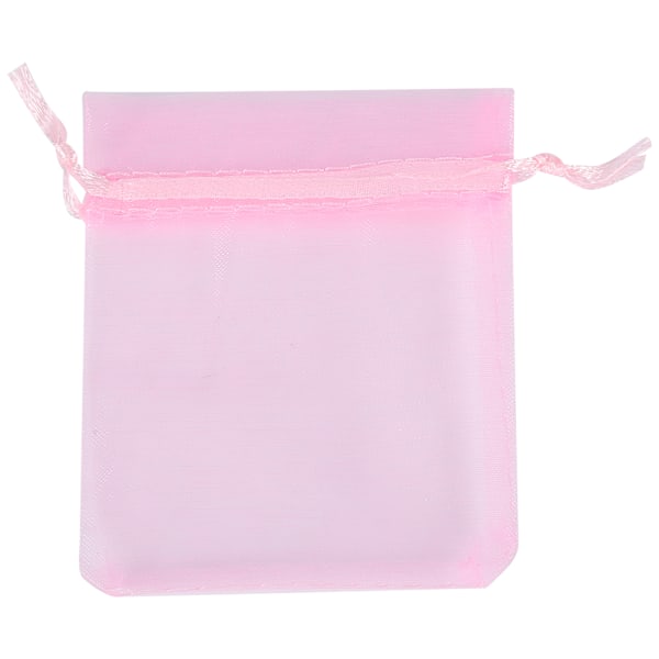 Premium Organza Bryllupsfest Gavepose Dekorasjon Gavepose Gjennomsiktige Poser 7*9cm (Rosa)