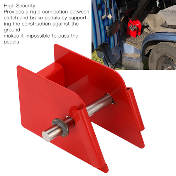 Brems- og clutchpedal-lås Tyverisikring Immobiliserer Gasspedal-klo med for Abus-lås for TRANSPORTER T3