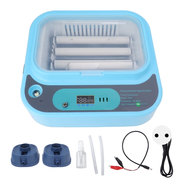 Egg Inkubator Automatisk Vanntilsetting Temperaturkontroll 6 Egg Vender Dobbel Strømforsyning Fjørfe Klekking Maskin for Kyllinger Gåse And EU Plugg 220V