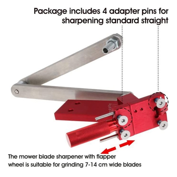 Grässkärarens Knivsharpare 15‑45 Grader Justerbar Vinkel Kniv Slipmaskin Sharpening Tool Röd