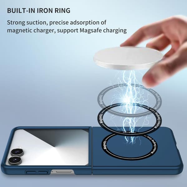 Magnetisk deksel til Samsung Galaxy Z Fold 5, sammenleggbar beskyttelse, støtsikkert deksel (blått) Blue Z-Fold 5