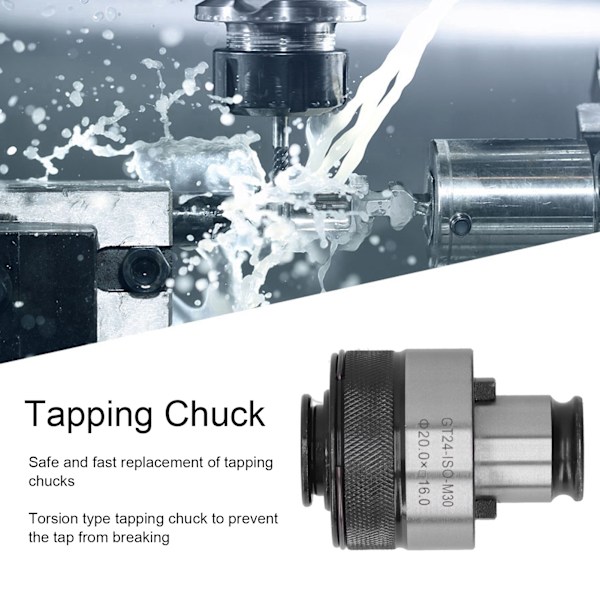 Tappchuck Torsionstyp Hög Hastighetsstål Chuckadapter Industriella Tillbehör GT24ISOM30