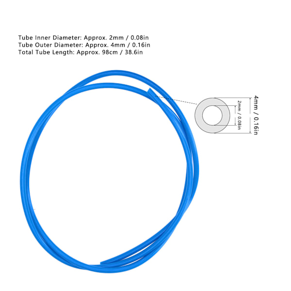 PTFE-rør med rørskærer, pneumatiske fittings, fjernfodringskit, 3D-printertilbehør