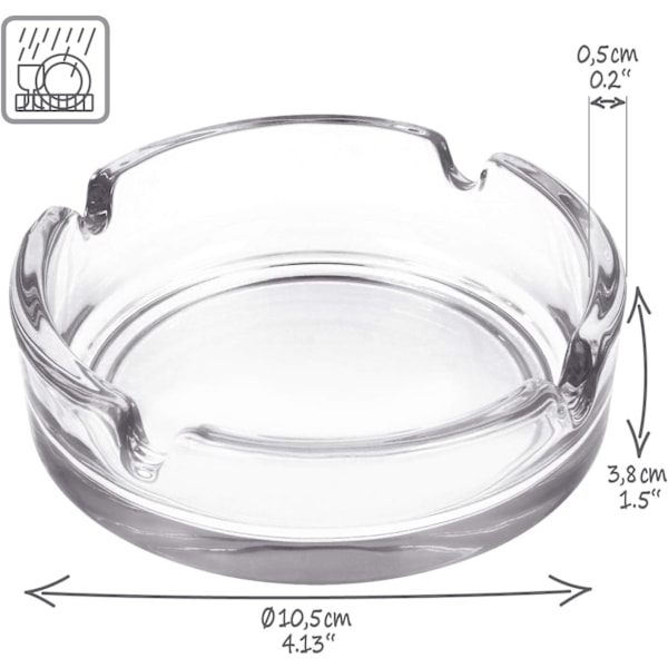 Elegant Stilfull Glasaskfat För Utomhusunderhållning, Kristallglasstruktur, Portabel Design, Hög kvalitet, Lämplig För Heminredning Och