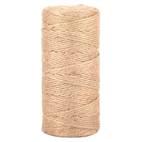 100m Naturligt Hampa Burlap Jutesnöre Boll Rulle Presentinslagssnöre Primär Färg DIY Dekoration