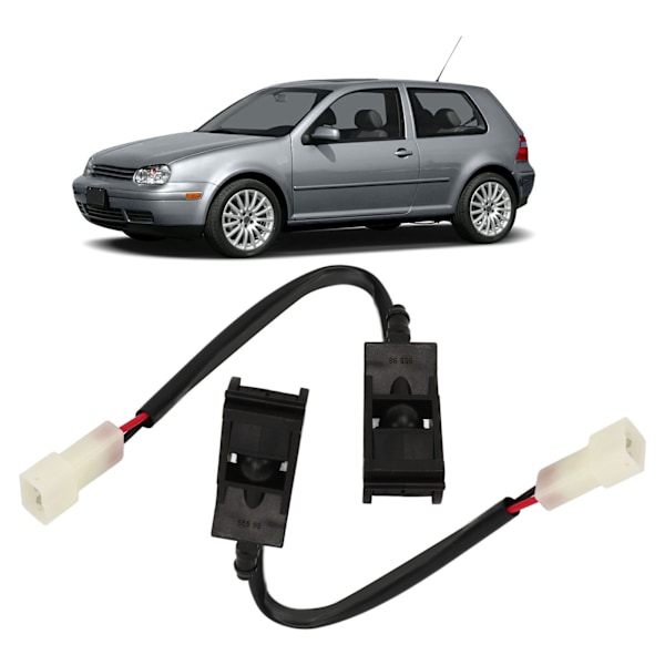 1 Par Foran Vindusspylerdyse Oppvarmet 6E0955986B Slitesterk Anti-Sprekk Robust Erstatning for Bora MK4 Bettle Cabrio
