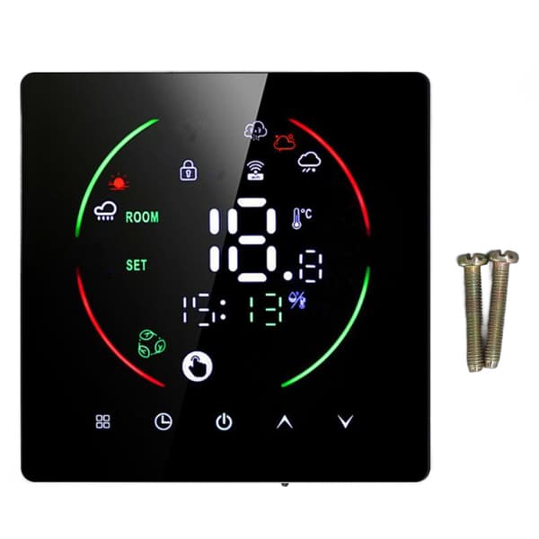 Smart Termostat WiFi APP Fjärrkontroll Timerinställning Programmerbar Golvvärmekontroller för Hem AC90‑240V
