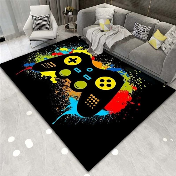 Miljövänliga Spelrumsmattor, Bekväm Låg Lugghöjd, Halkfri Tryckt Spelkontrollsdesign, Perfekt för Barnrum och Lekrumsinredning, 100 x