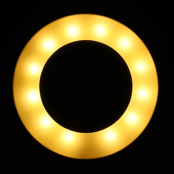 LED Ringlys for Live Streaming, Studiofotografering, Salong, Tatovering, Fylllys (Svart)