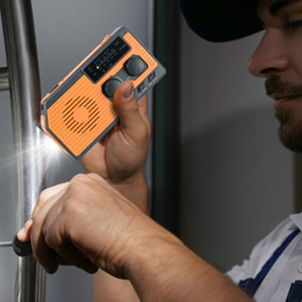 Survival Buddy, Nödradioväder, Am Fm-åtkomst till viktiga uppdateringar, Solcellsvev, Batteridriven, Infällbar läslampa, Din