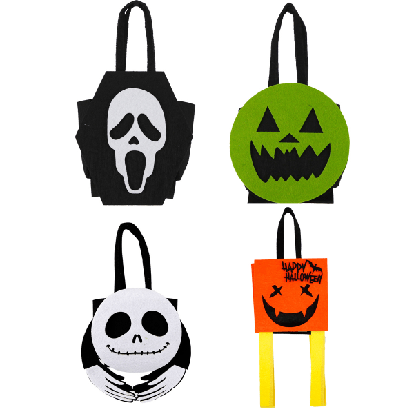 4 stk Halloween slikpose DIY Materiale Pakke Kids Goodie Bags