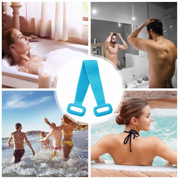 Silikon Ryggskrubbare för Oöverträffad Hygien, Din Viktiga Badaccessoar som Kombinerar Exfoliering & Massage (Perfekt för Hemma & Resor)