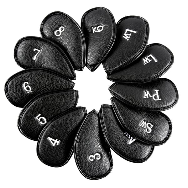 10 st/förpackning Nya PU Golf Järnskydd Set Golfklubbhuvudskydd Passar
