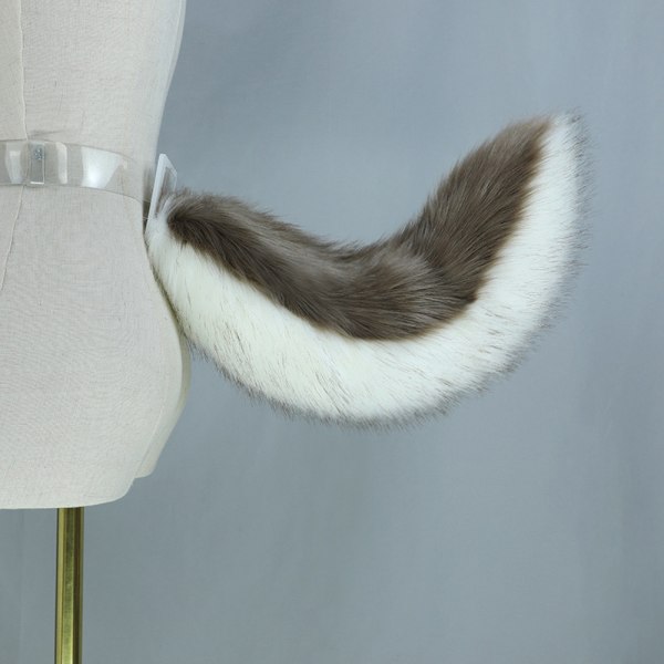 Cat Ears Wolf Fox Ears Animal Söt pannband Tillbehör till Hall Dark khaki white