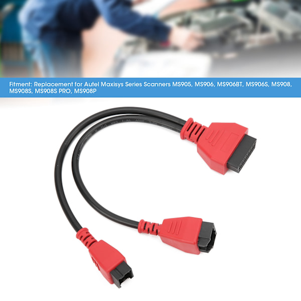 Bildiagnostisk Kabeladapter 12+8-bens stik-og-spil udskiftning til Autel Maxisys-serie scannere MS905