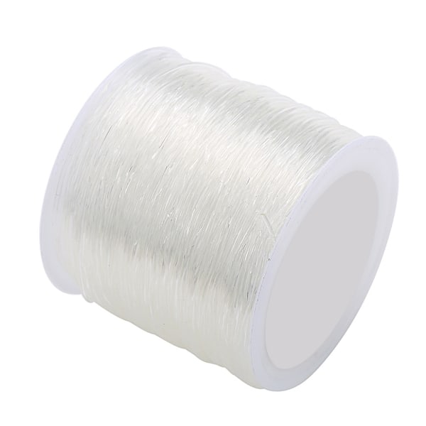 Elastisk tråd för smyckestillverkning, elastiskt armbandssnöre transparent och glänsande, klar pärltråd, idealisk för armband och halsband, bra elasticitet