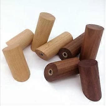 Trä Väggkrokar, 3 Storlekar Handduks- & Klädkrokar