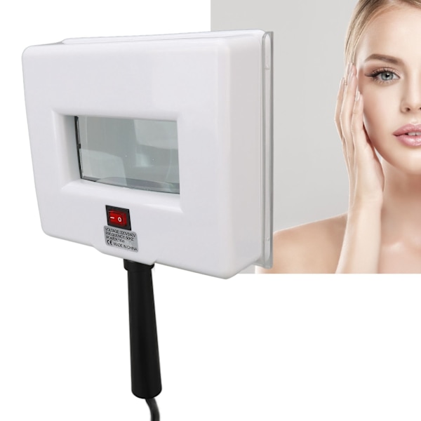 Hudanalysatorlampe for å identifisere tydelig - Håndholdt, bærbar UV-forstørrelseslampe for hudtesting for skjønnhetssalonger, EU-plugg 220V