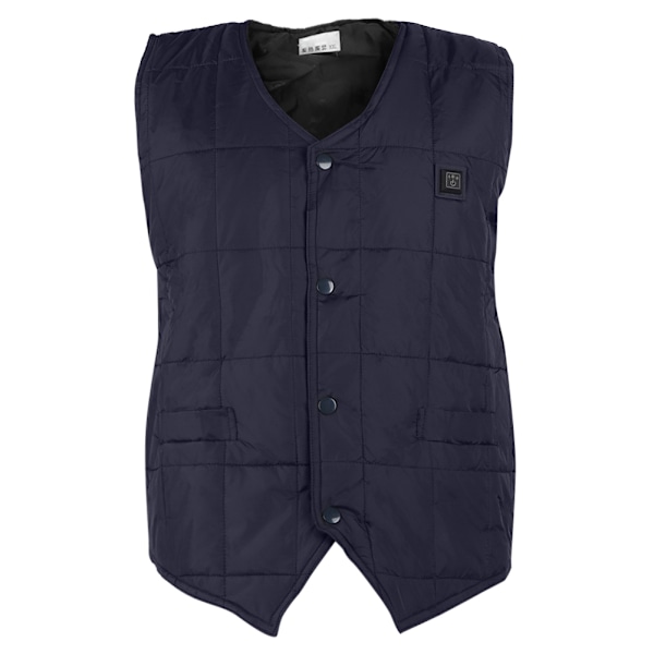 Värmesväst utan ärmar, V-ringad, Uppvärmd Väst, Vinterkläder, Håller Varmt, Svart (XXXXL)