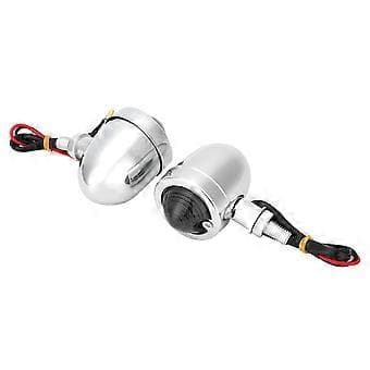 2 stk. Blinklys Indikator Lampe Motorcykel Tilbehør Passer til Yamaha Sort