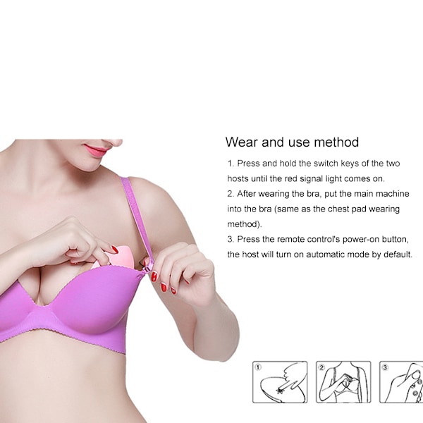 Trådløs Elektrisk Brystmassager Brystforstørrelse Anti-Sag Brystmassagemaskine