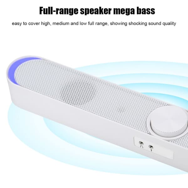 SADA V-198 Computer Husholdnings Desktop Trådløs Bluetooth Højttaler til Hjemmet (Hvid)