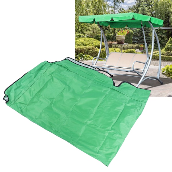 Swing Top Cover Vandtæt Solskærm Sving Stol Beskytter til Have Gårdhave PatioGrøn 3‑Sædet 190x132x15cm