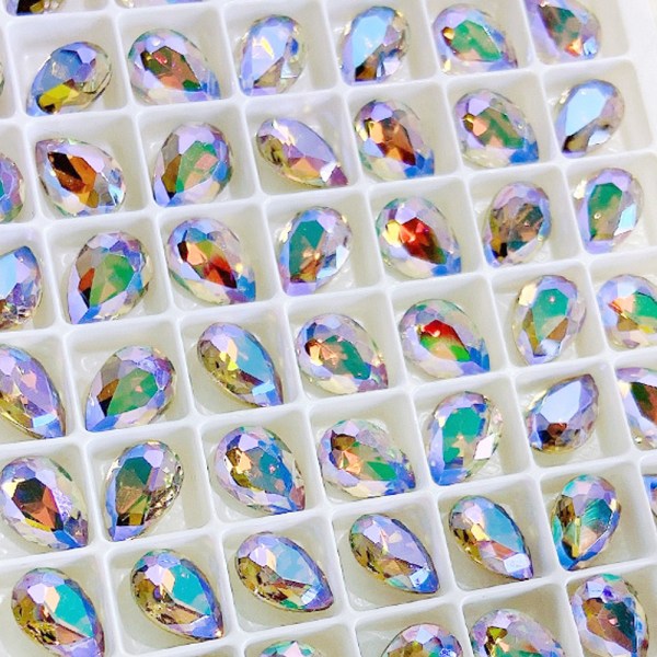 40 stk Crystal Fantasy Colors Nail Art Rhinestones DIY Flatback