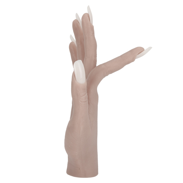 Silikon Nagelträning Hand Flexibel Led Naglar Konst Övningshand Böjbar Mannequin Händer #01