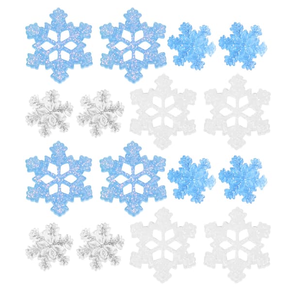 50 Mini små Resin Snøflak DIY tilbehør