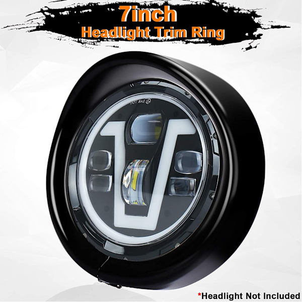 7 tommer Forlygte Trim Ring Lys Bezel Visor Dækning Motorcykel Modifikation Passer til FLD LHR FL Trike Dele