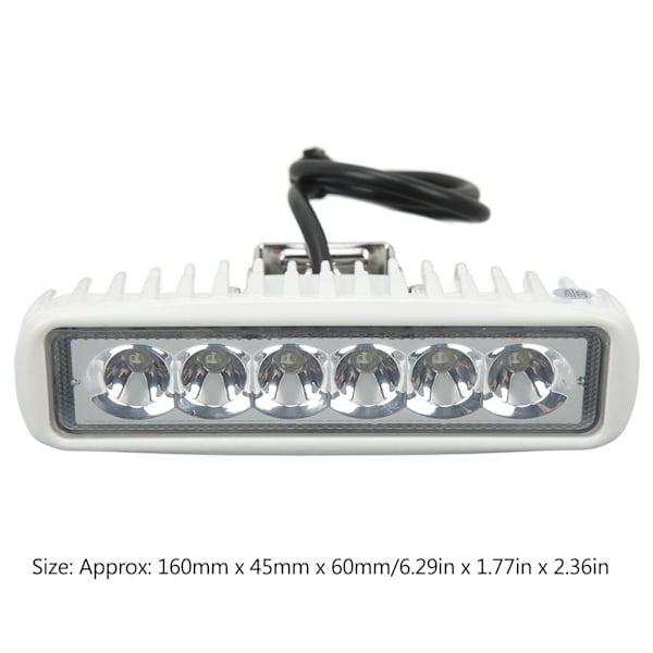 12V-24VDC Veneen LED-työvalo IP67 Vedenkestävä Kirkas Valo Iskun- ja Värähtelynkestävä Autoille, Veneille ja Ulkovalaistukseen Valkoinen ja Sininen Valo/16W