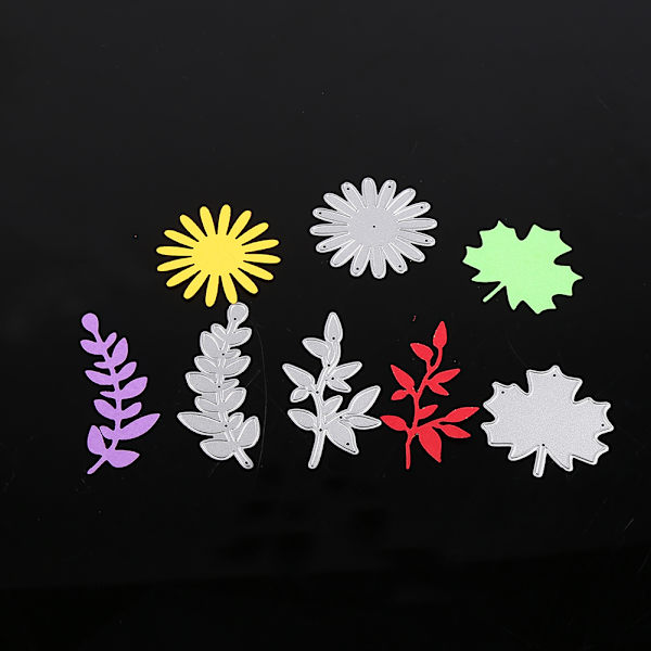 Craft Metal Skæreform Stencil DIY Dekorer Scrapbooking Album Papir Kort (ET320 Blad & Græs)