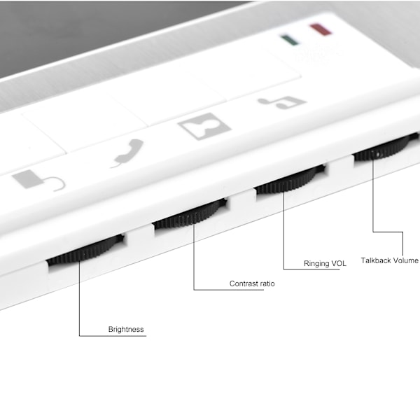 7 tommers TFT Videodørtelefon Intercom Dørklokke Fingeravtrykk Passord Opplåsing Nattsyn EU 110-240V