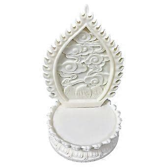 Snidad Displaybas Buddha Staty Displayställ Dekorativ Sockel Hantverk Displaybas