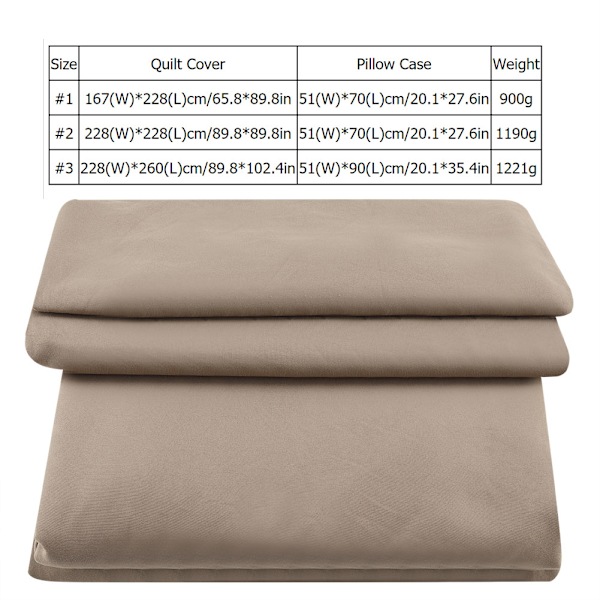 Solid Ties Vasket Bomullsdyne Trekk Putevar Bettenssett Khaki (#3)