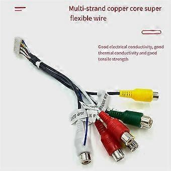 20Pin Android Bil Stereo RCA Ledningsnet Adapter 7-Hoved RCA Audio/Video AUX Kabel