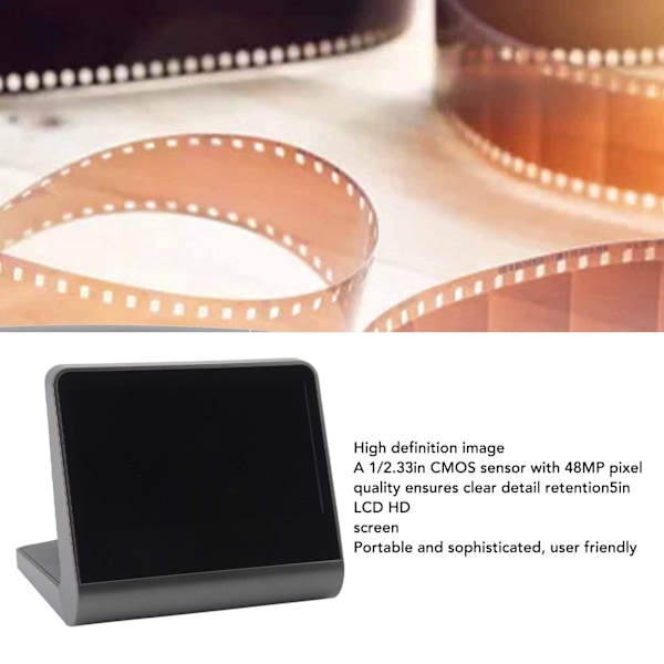 Film- och fotoscanner med stor 5-tums LCD-skärm, 48MP högupplöst pixelbildomvandlare konverterar 135 126 110 Super 8mm-filmer