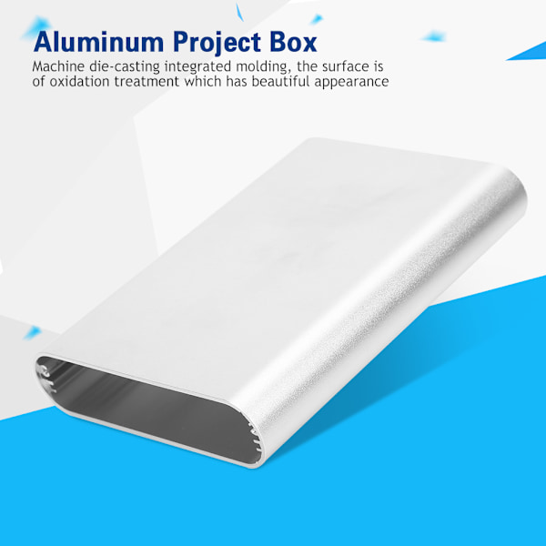 Aluminiumprojektbox Integrerad Matt Silver Elektronisk Kapsling DIY Skal 26x108x150mm