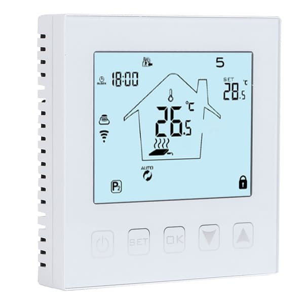 Smart Temperaturkontroll för Hemvärmesystem, Smart Tuya WiFi Termostat Digital Programmerbar LCD-Display Golvvärme Temperatur