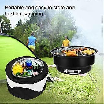 Udendørs Have Mini Foldbar Grillovn Rustfrit Stål BBQ Grill