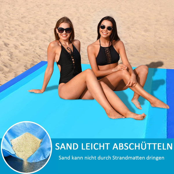 Strandfilt picknickfilt 300 x 270 cm strandmatta sandfri