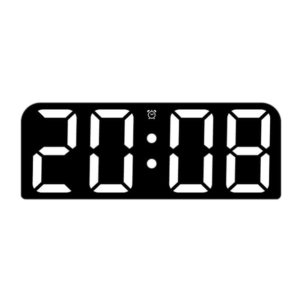 Digital vekkerklokke med nattmodus, LED-klokke for soverom, DST-funksjon strømsparemodus, justerbar lysstyrke Type-C-lading, multifunksjon
