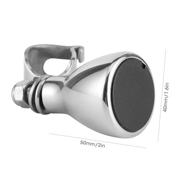 Ratstyre Spinner Knob Håndtag i Krombelagt Aluminium til Marinebåd Yacht