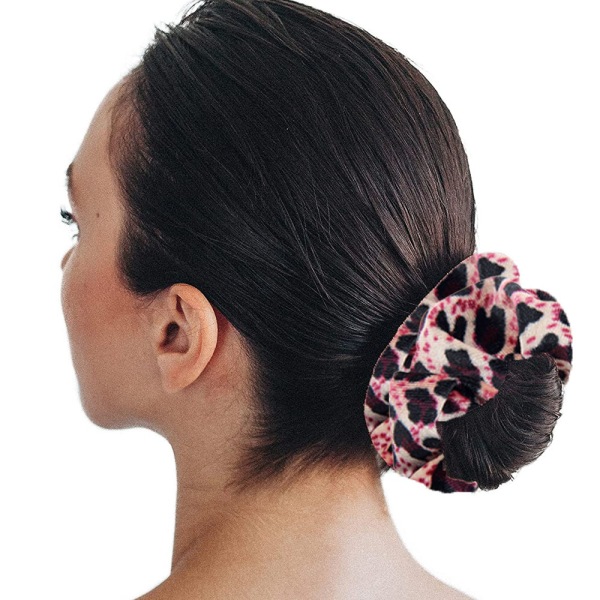 10 stk. Leopard print Scrunchies Hårbånd til kvinder Hestehale