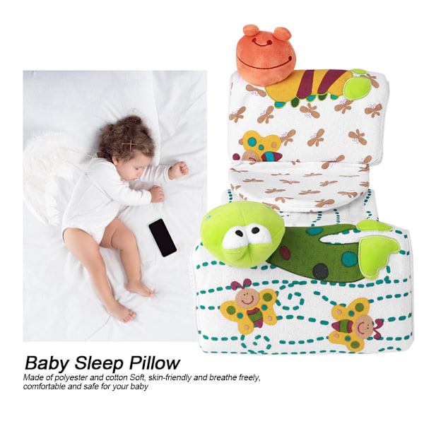 Baby Pute Tegneserie Spedbarn Sovestilling Posisjonerer Anti Flatt Hode Anti Rull Sove Pute