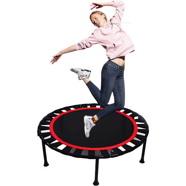 Sporttrampolin för barn och vuxna, hopfällbar inomhustrampolin med armstöd och bungy-trampolin 40FT