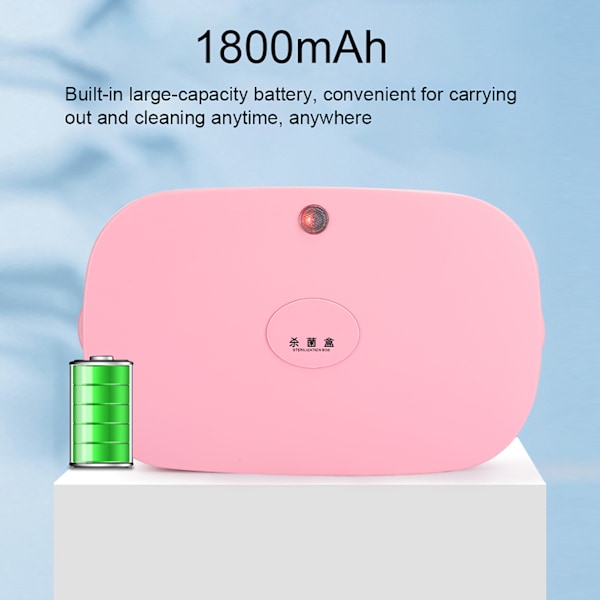 Professionell UV LED-rengöringsbox för nagelkonstverktyg, underkläder, UV-rengöringsenhet, rosa