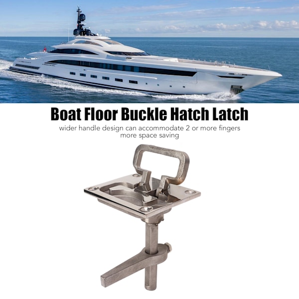 Bådkam Lås Flush Pull Gulv Spænde Lukke Lås 316 Rustfrit Stål 67x79mm Løft Håndtag Låsende Lås til Yacht Skib